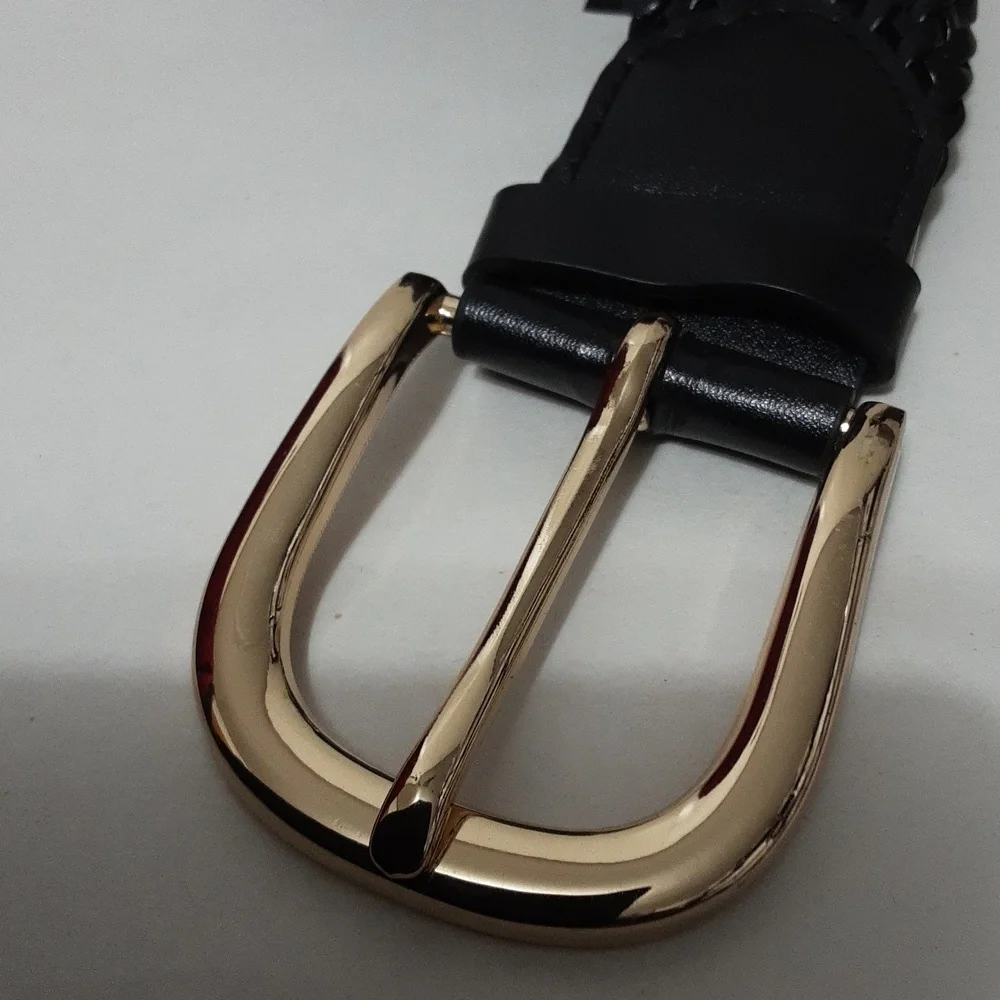LP Linea‎ Pelle Blended Black Weave Women's XL Belt